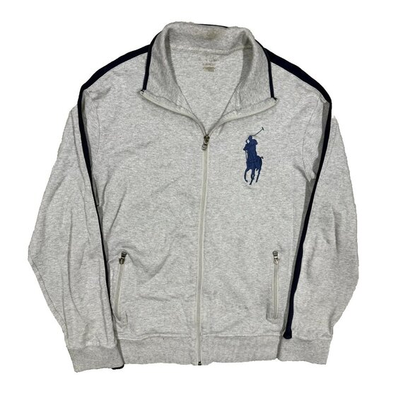 Polo Ralph Lauren Other - Polo Ralph Lauren Zip Up Sweatshirt Big Pony Track Jacket Grey Large